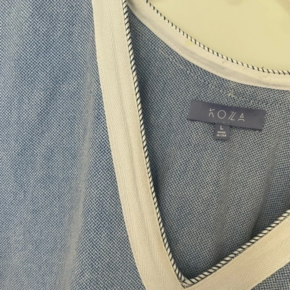 KOZA Melissa Textured Cotton Caftan Tunic Size Large - Picture 10 of 14